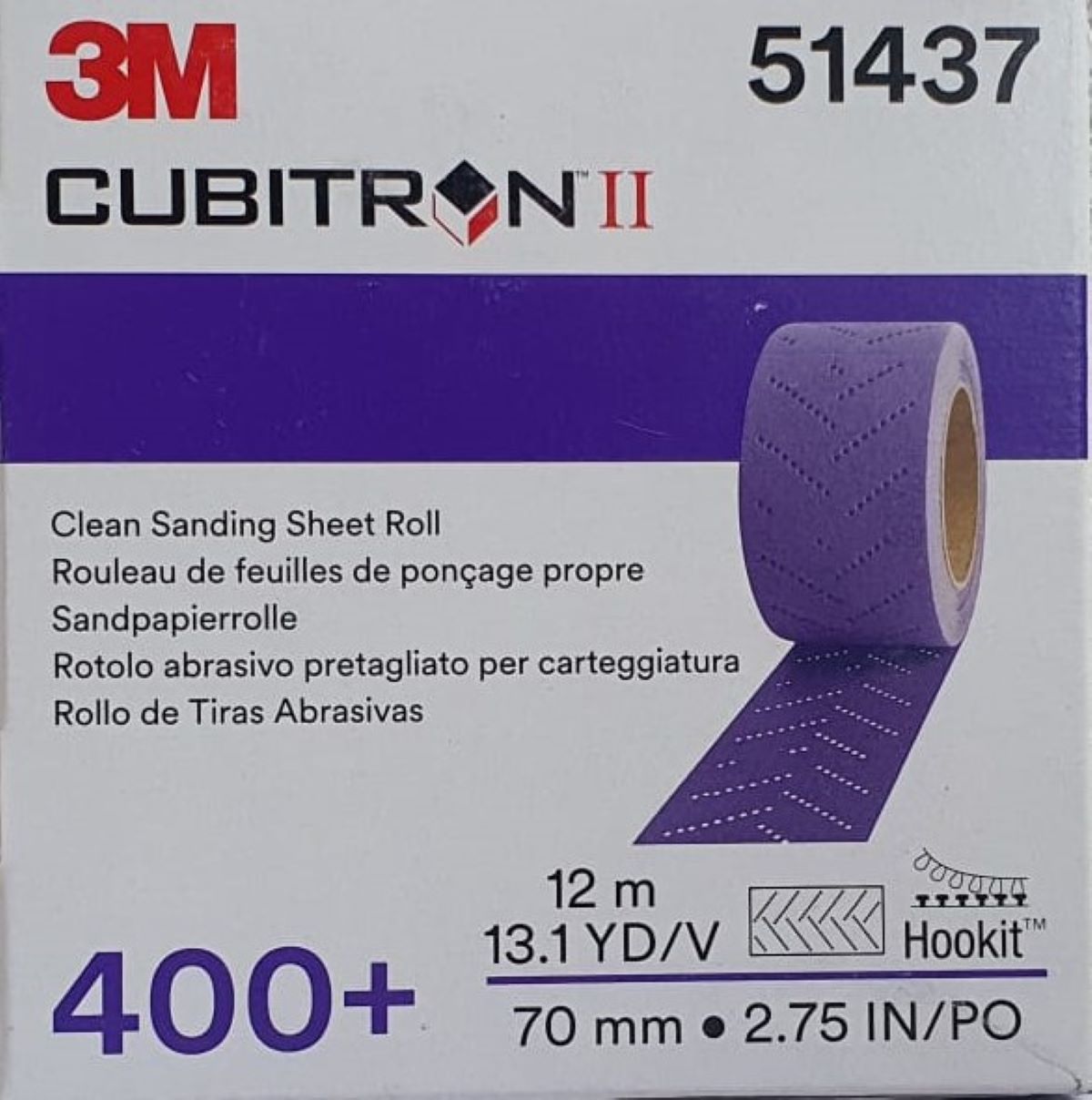 3M Cubitronstreifen auf Rolle 70mmx12m K400 51437 Multihole