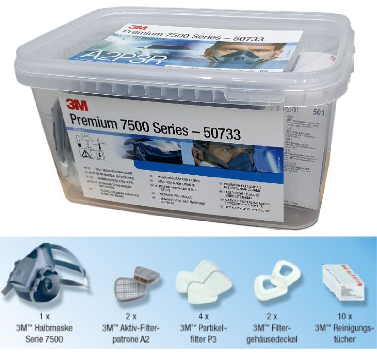 3M Premium Lackiermaskenset 7500 50733