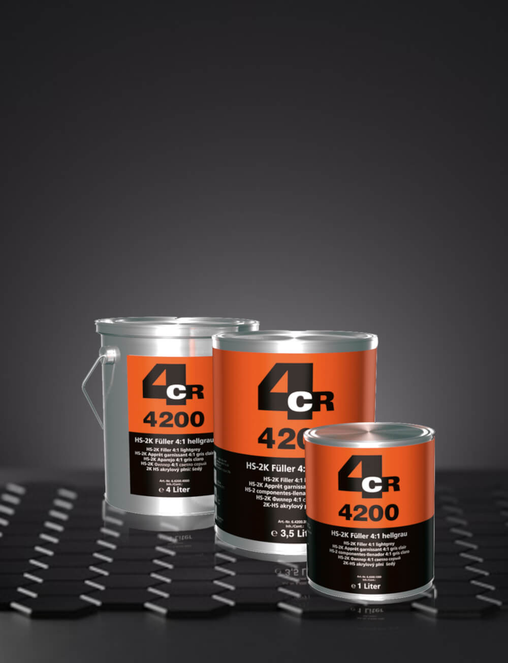 4CR 2K HS-Füller 4:1 hellgrau in 3,5 Liter 