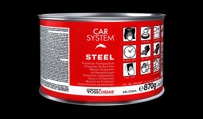 Car System Steel Polyester Hartspachtel Dose 0,9kg 138.587