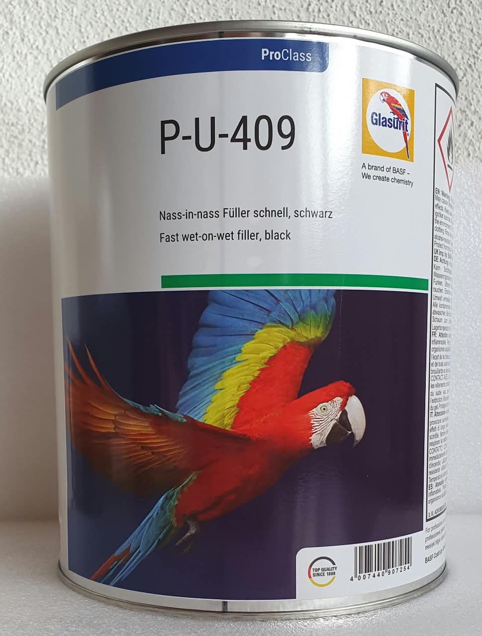 Glasurit Nass-in-nass Füller schwarz P-U 409 in 3 Liter 