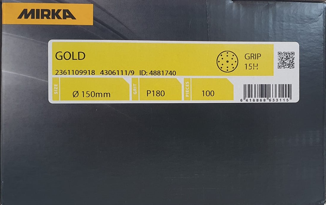 Mirka Gold Scheiben 150 mm K 180