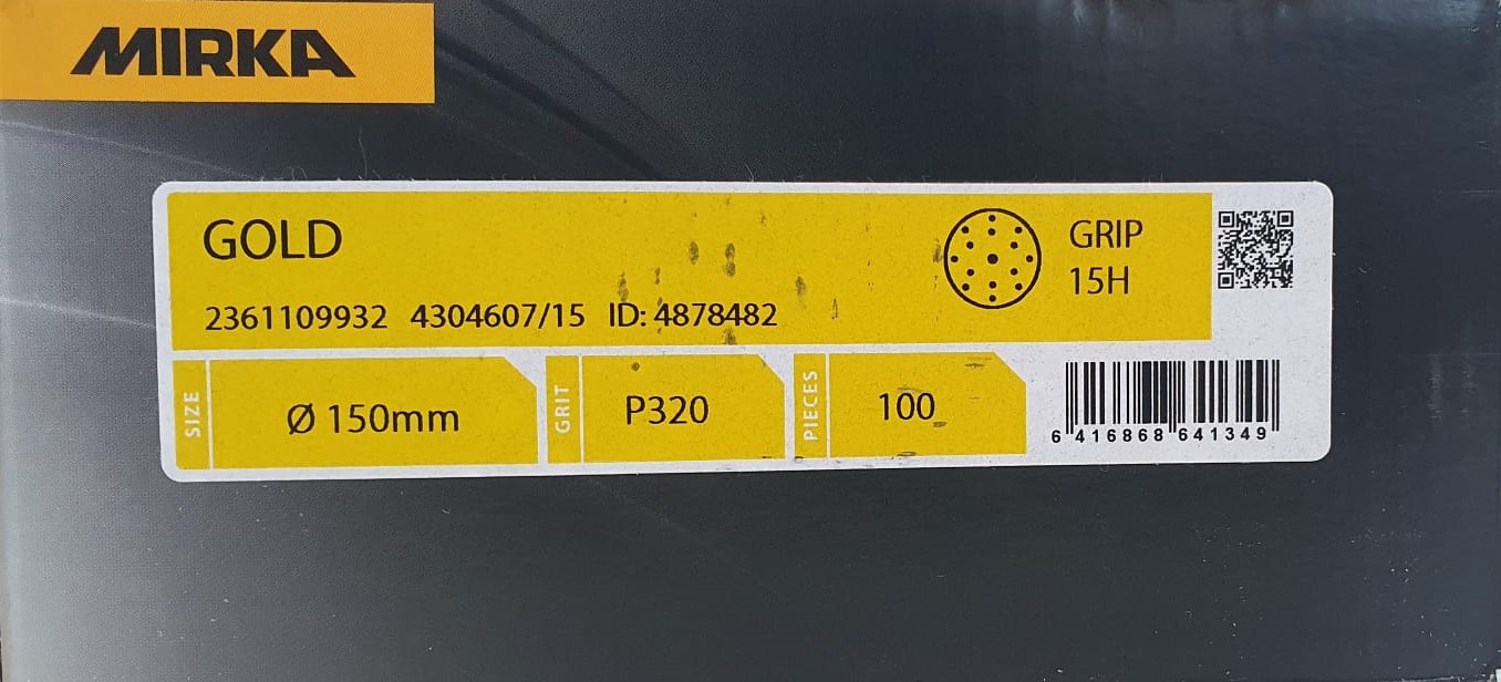 Mirka Gold Scheiben 150 mm K 320