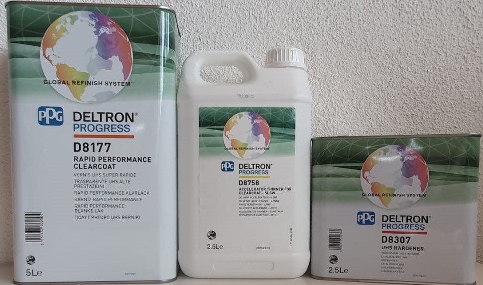 PPG UHS Rapid Performance Klarlack 8177 + UHS Härter  8307 +Verdünnung Lang 8758 10 Liter