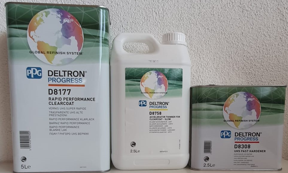 PPG UHS Rapid Performance Klarlack 8177 + UHS Härter kurz 8308 +Verdünnung Lang 8758 10 Liter