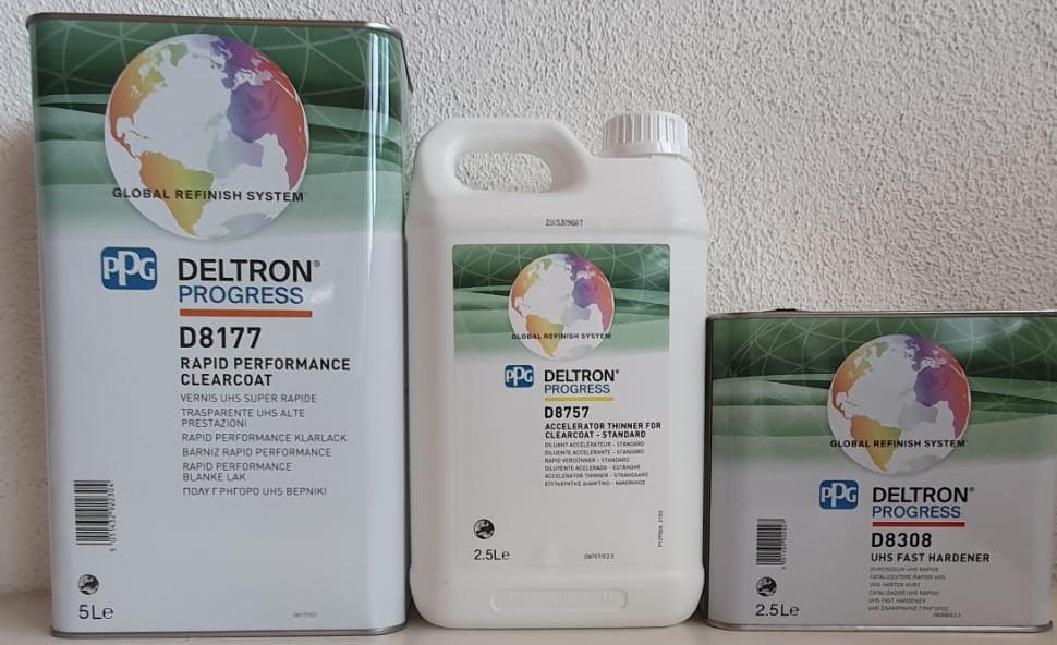 PPG UHS Rapid Performance Klarlack 8177 + UHS Härter kurz 8308 +Verdünnung  8757 10 Liter