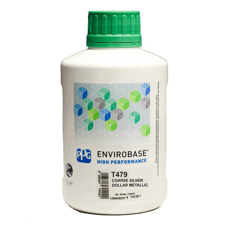 PPG Wasserlack T479 Coarse Silver Dollar Al. in 1 ltr Enviro