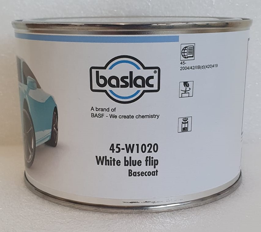 Baslac Wasserlack W1020 White Blue Flip in 0,5 Liter
