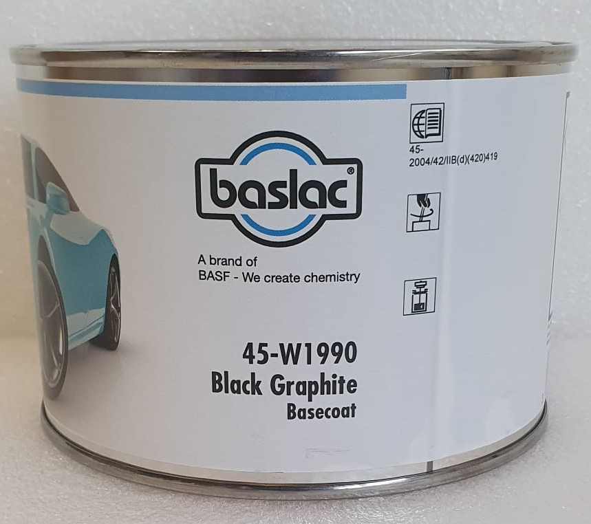 Baslac Wasserlack W1990  Black Graphite in 0,5 Liter