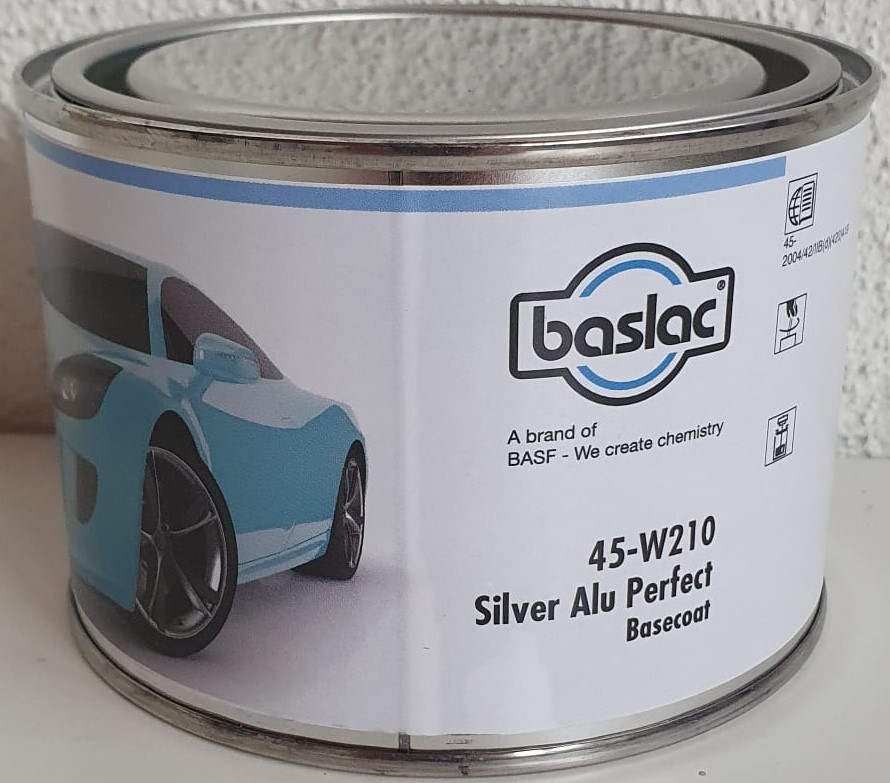 Baslac Wasserlack W210 Silver Alu Perfect in 0,5 Liter