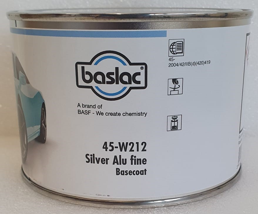 Baslac Wasserlack W212 Silver Alu Fine in 0,5 Liter