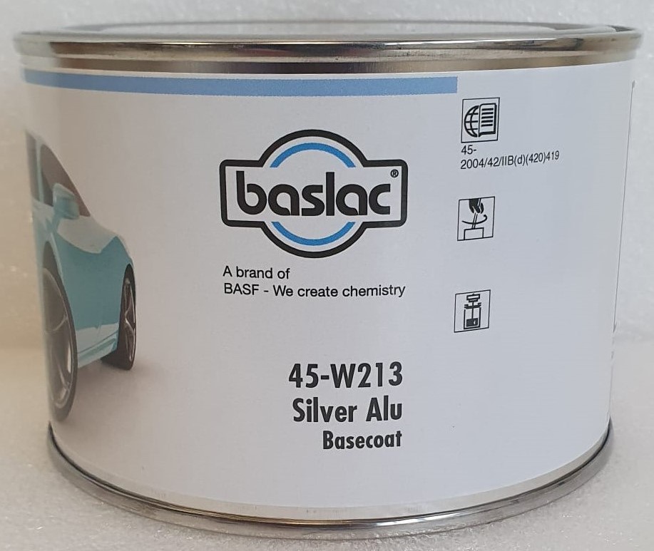 Baslac Wasserlack W213 Silver Alu in 0,5 Liter