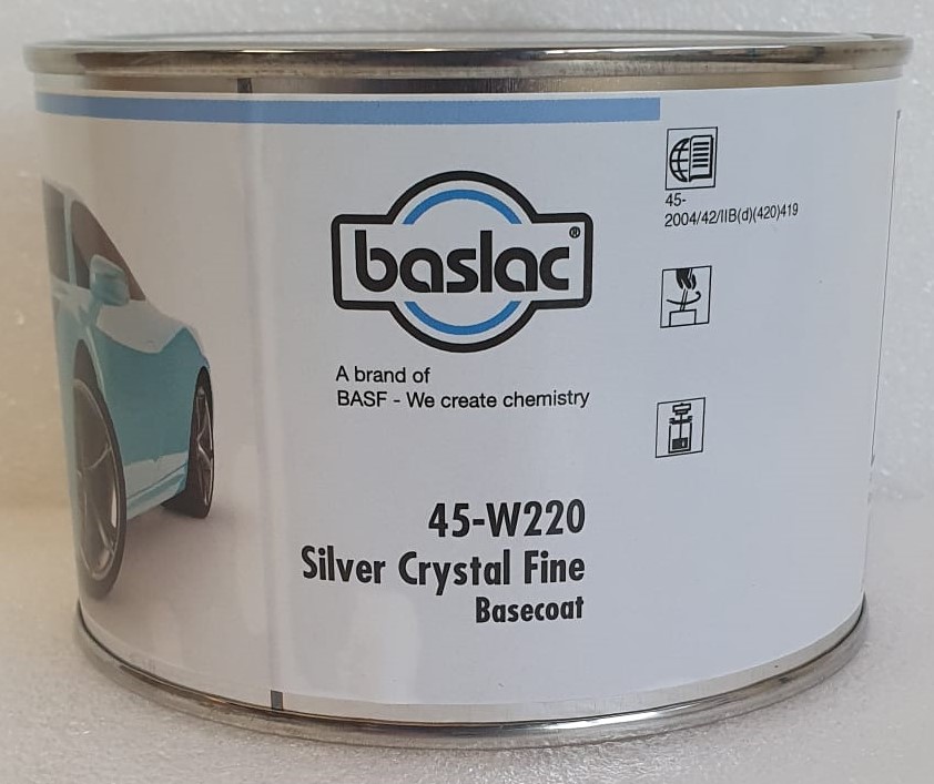 Baslac Wasserlack W220  Silver Crystal Fine in 0,5 Liter