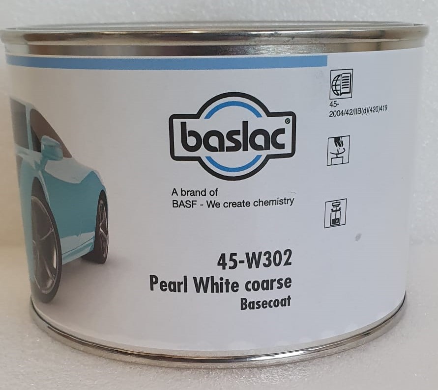Baslac Wasserlack W302 Pearl White Corse in 0,5 Liter
