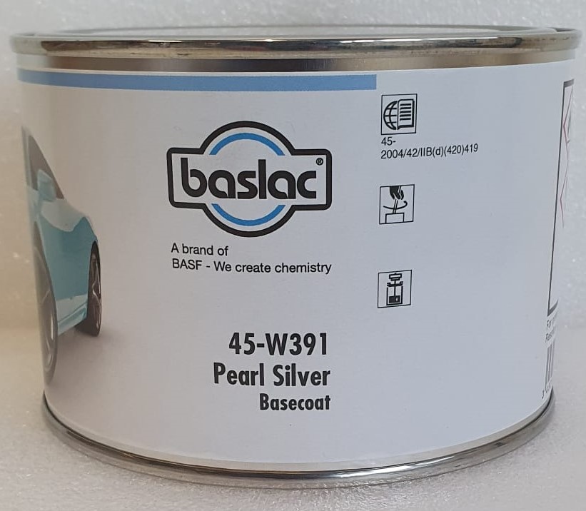 Baslac Wasserlack Pearl Silver W391 in 0,5 Liter
