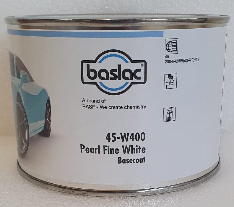 Baslac Wasserlack W400 Pearl Fine White in 0,5 Liter