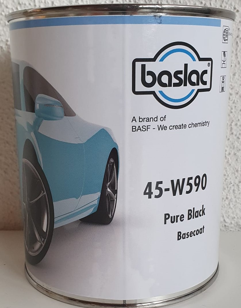 Baslac Wasserlack W590 Pure Black  in 1 Liter